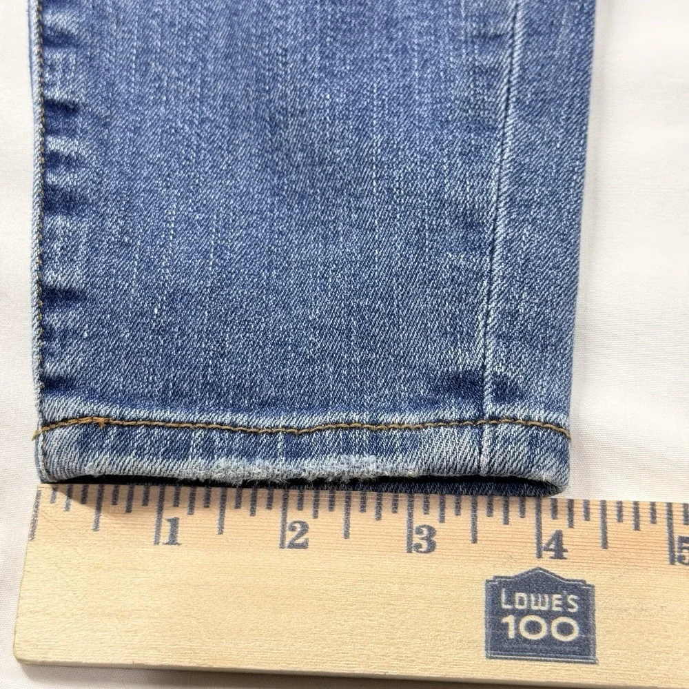 Good American Jeans Womens 0/25 Blue Good Waist High Rise Skinny Distressed - Picture 10 of 16